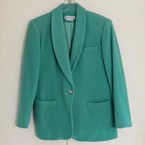 Stephanie Andrews I Seafoam Green Wool Blend Blazer